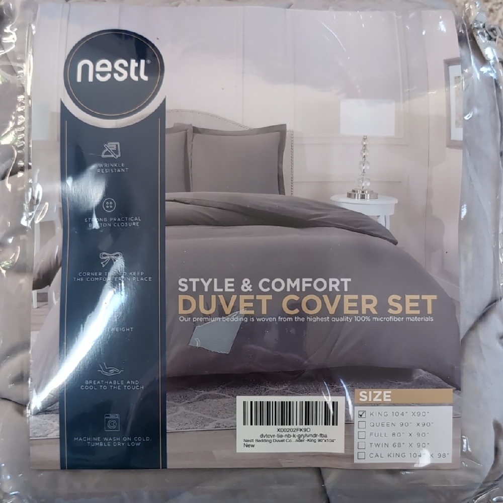 NEST Fragrances Gray Duvet Cover Set